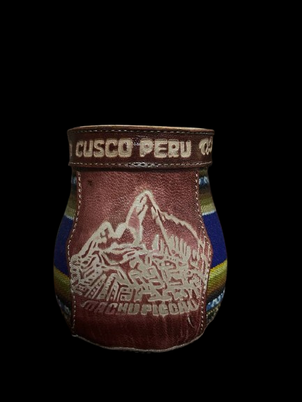 Calabash of leather Cusco Peru Brown