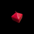 Scented candle for decoration red pyramid made of soy wax
