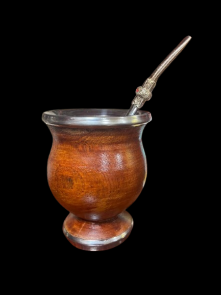 Ceramic calabash for mate Brown