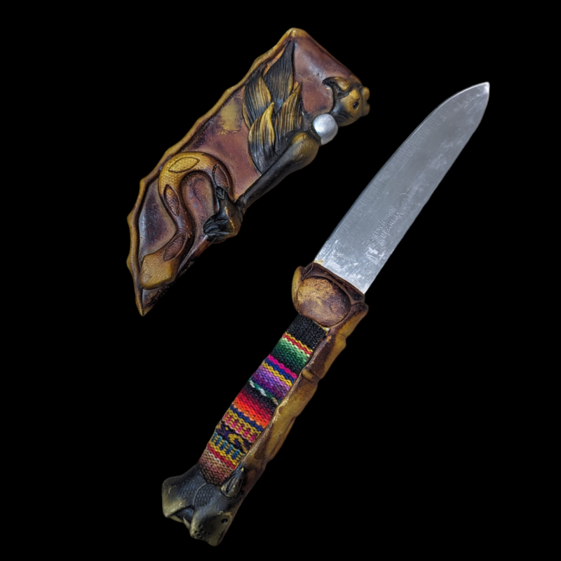 Shaman's knife in a sheath