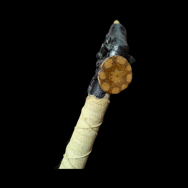 Трубка для рапе Тіпі Кістка Аяуаска з плетенням велика